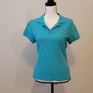 Teal Skinny Polo by Ralph Lauren